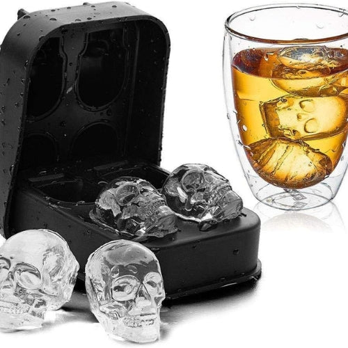 SKULL ICE MOLD x4