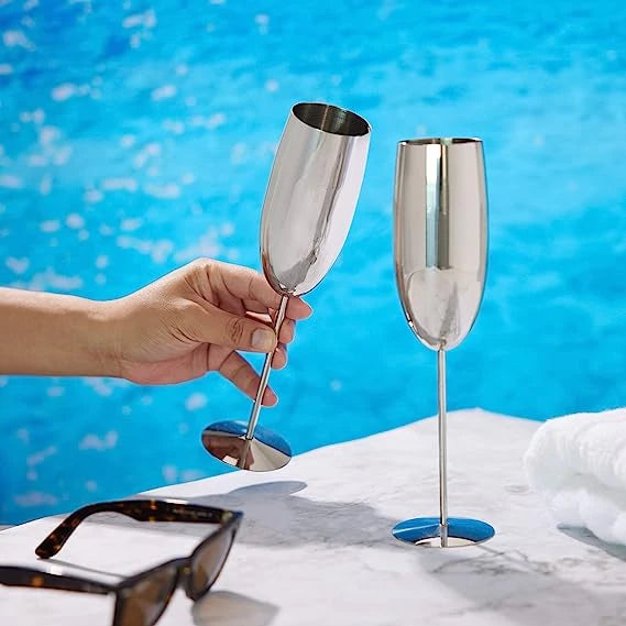 STEEL GLASS FOR CHAMPAGNE