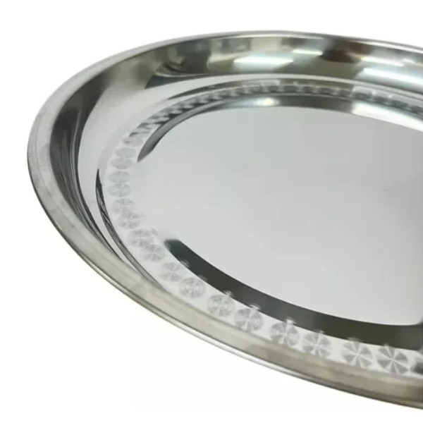 Bandeja redonda acero