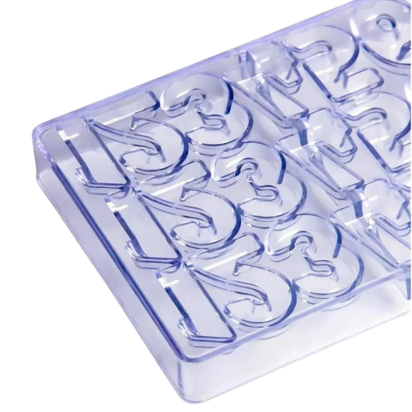 Molde chocolate estilo numeros