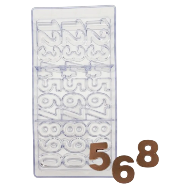 Molde chocolate estilo numeros