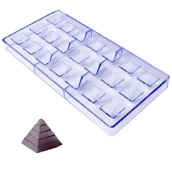 Molde chocolate estilo piramide