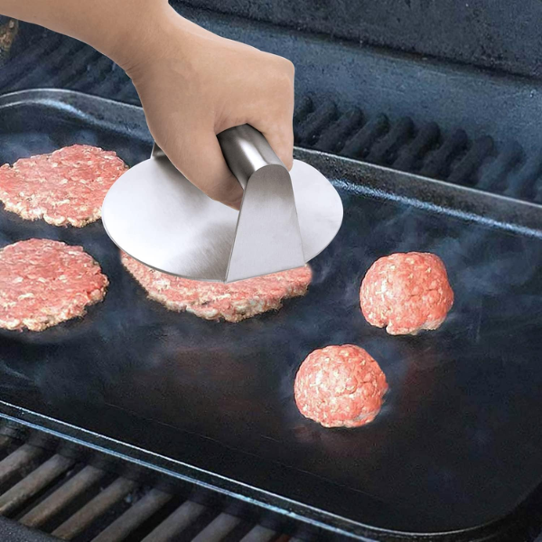 Prensa hamburguesa acero