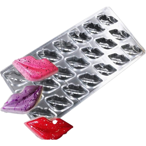 Molde chocolate estilo labios