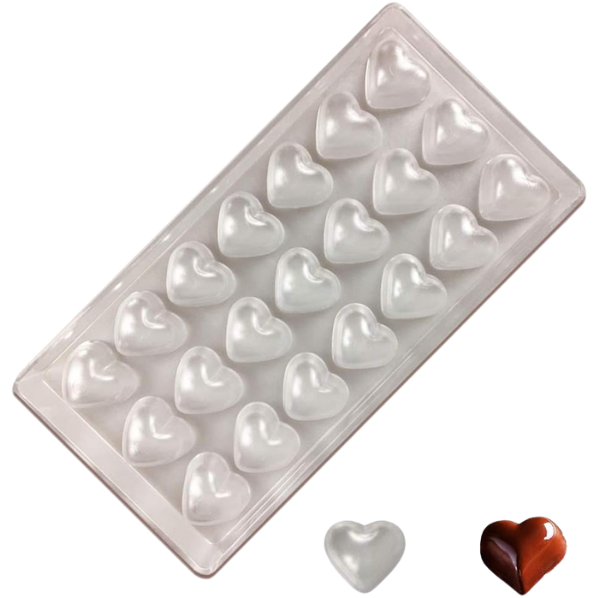 Molde chocolate estilo corazon