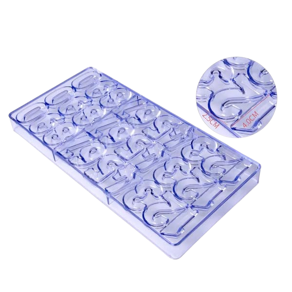 Molde chocolate estilo numeros
