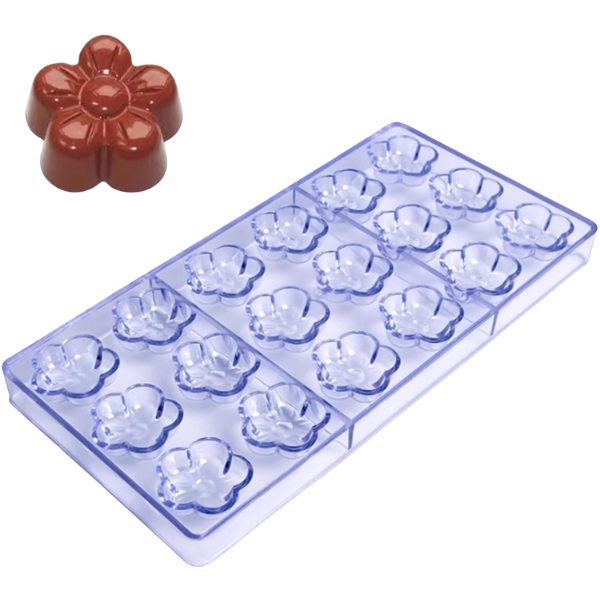 Molde chocolate estilo flor