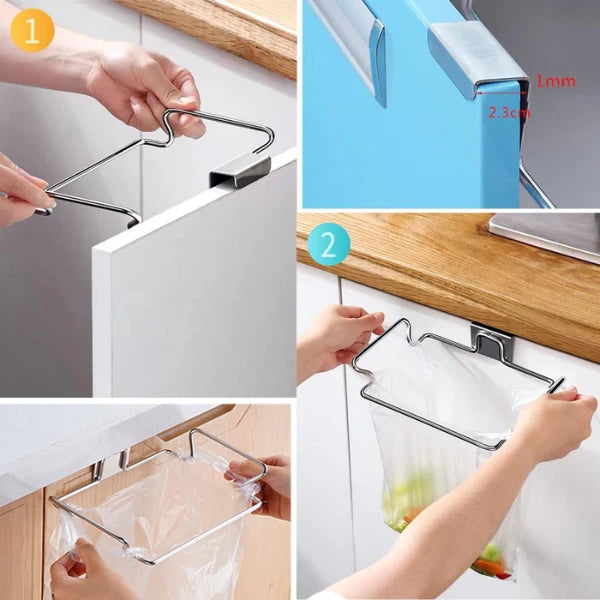 STAINLESS STEEL BAG HOLDER FOR DOORS