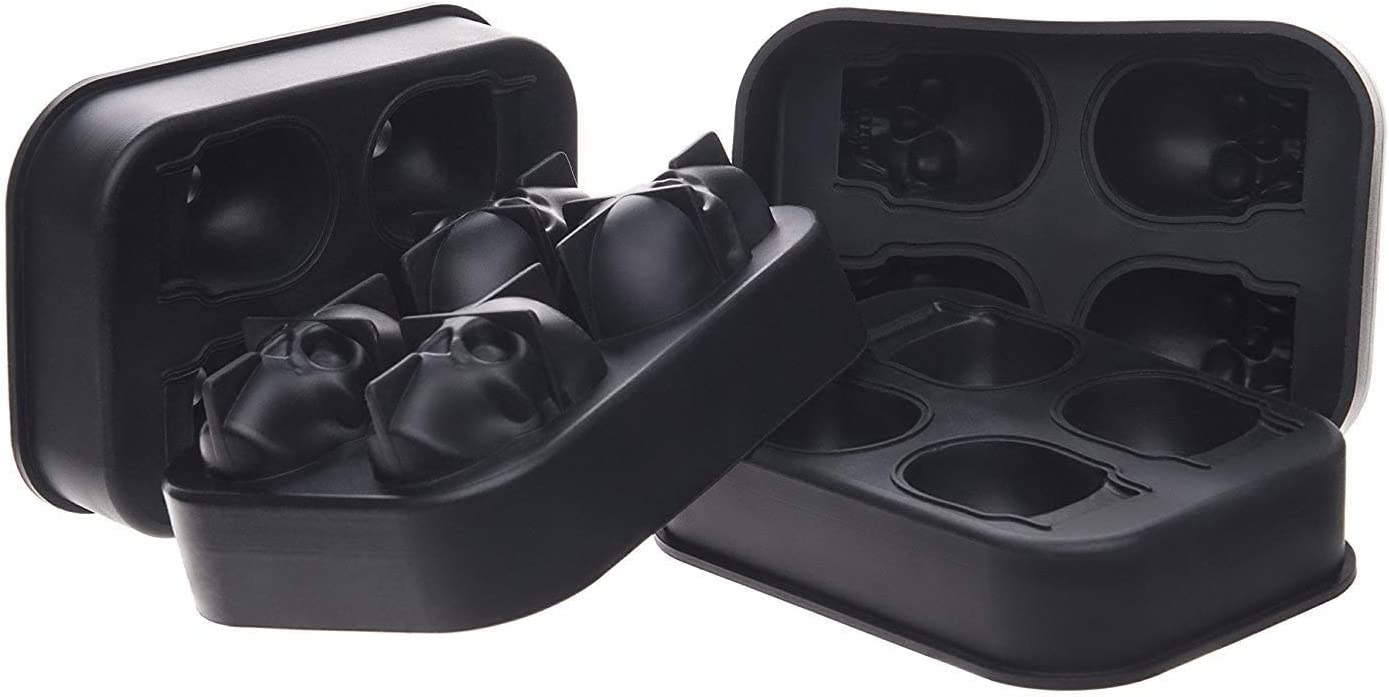 SKULL ICE MOLD x4