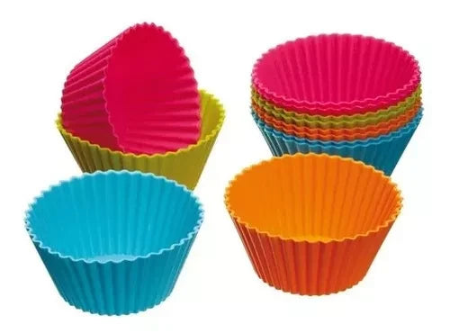 Molde capacho cup cake silicona x24 unidades