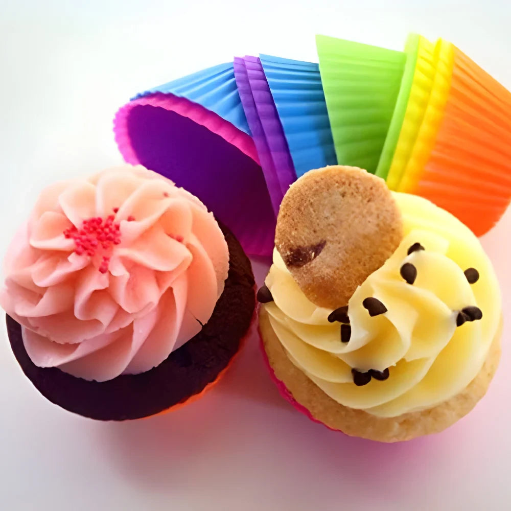 Molde capacho cup cake silicona x24 unidades