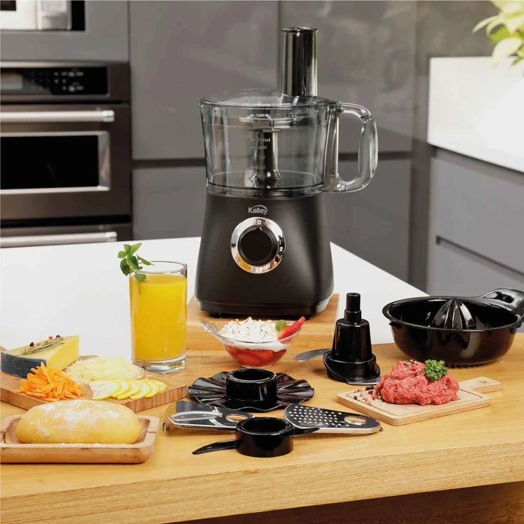 Procesador de alimentos Kalley 2 velocidades + pulso 1.2 litros