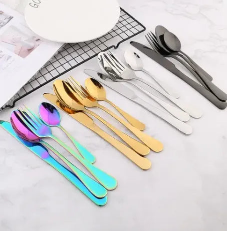 BLACK CUTLERY SET X20 PCS.
