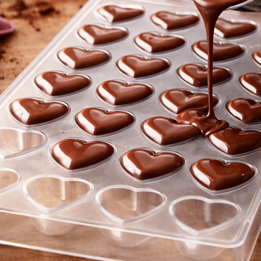 Molde chocolate estilo corazon