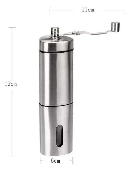 TRIANGLE MANUAL GRINDER WITH DOUBLEX HANDLE IN STAINLESS STEEL