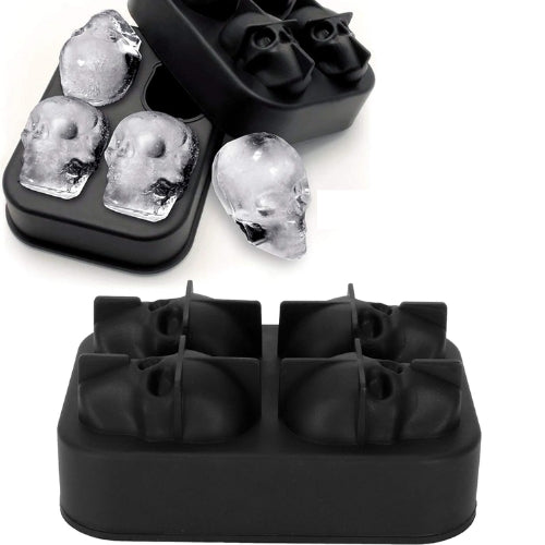 SKULL ICE MOLD x4