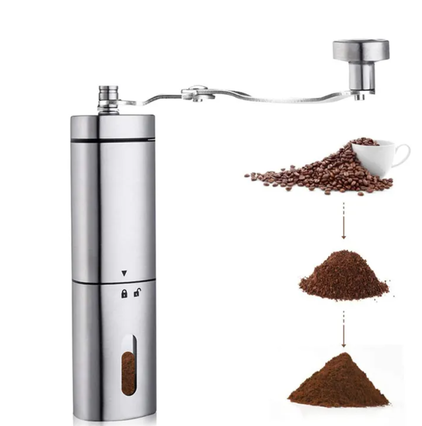 TRIANGLE MANUAL GRINDER WITH DOUBLEX HANDLE IN STAINLESS STEEL