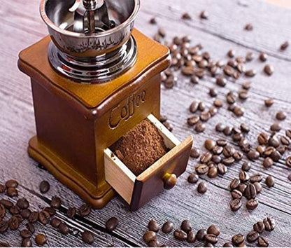 MANUAL COFFEE GRINDER WITH WOODEN BOX