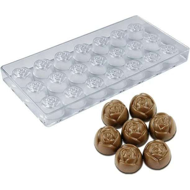 Molde chocolate estilo rosa