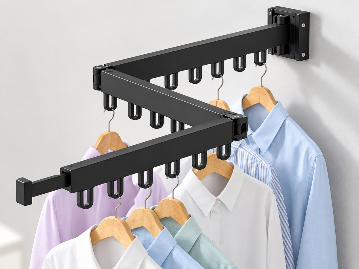 Tendedero de ropa plegable de pared