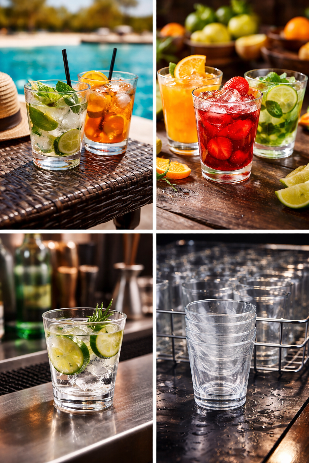 Vaso cuadrado policarbonato