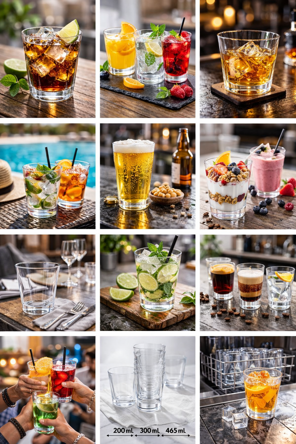 Vaso cuadrado policarbonato