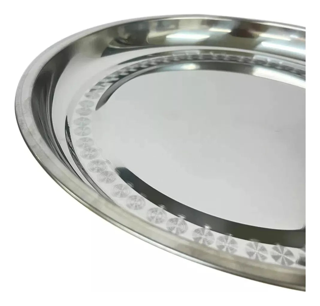 Bandeja redonda acero