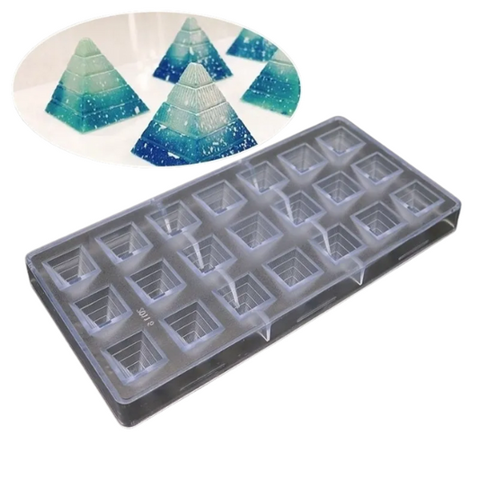 Molde chocolate estilo piramide
