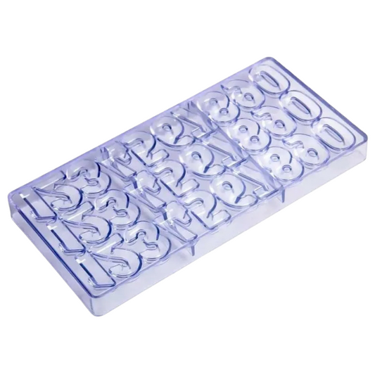 Molde chocolate estilo numeros