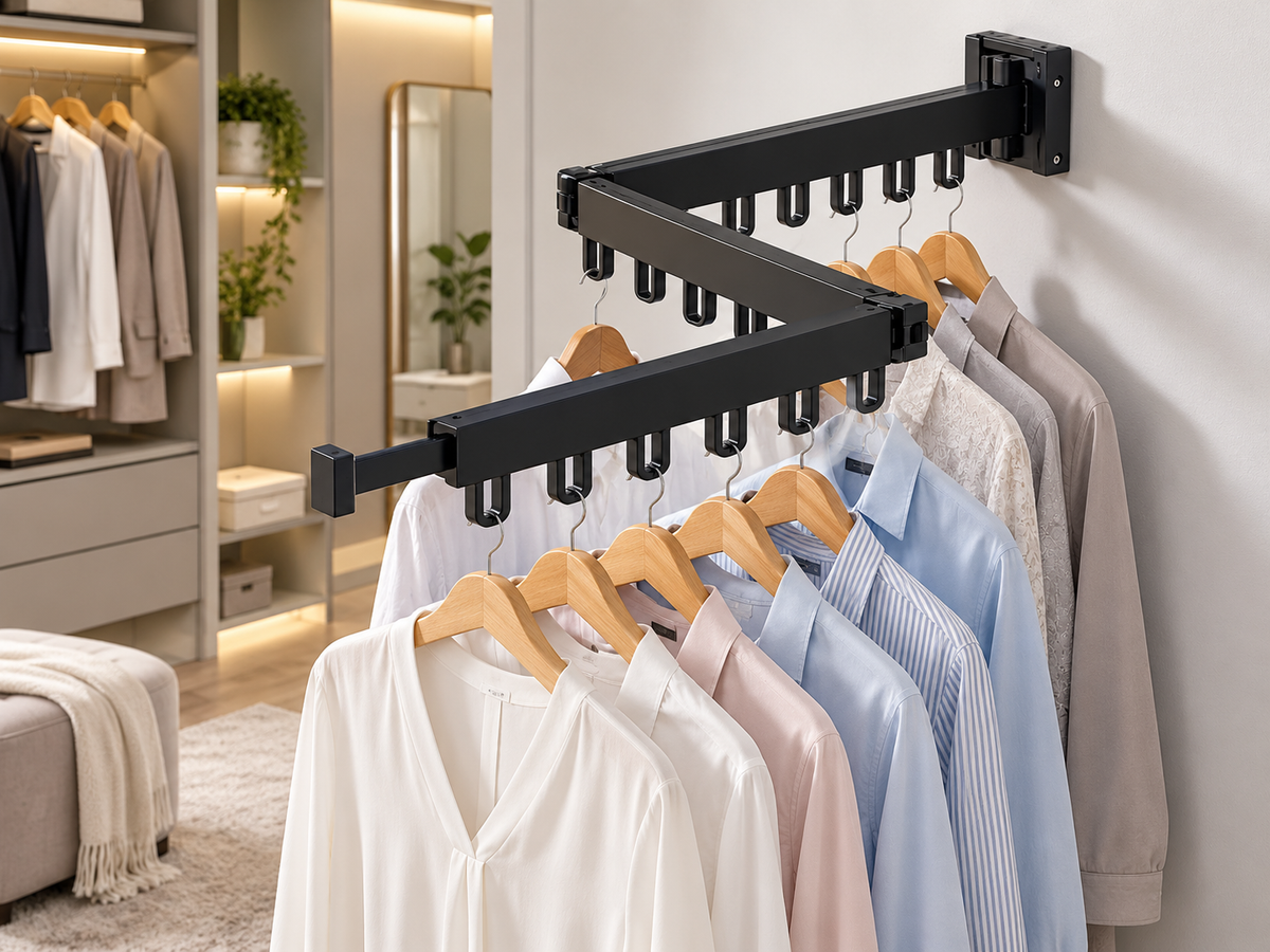 Tendedero de ropa plegable de pared
