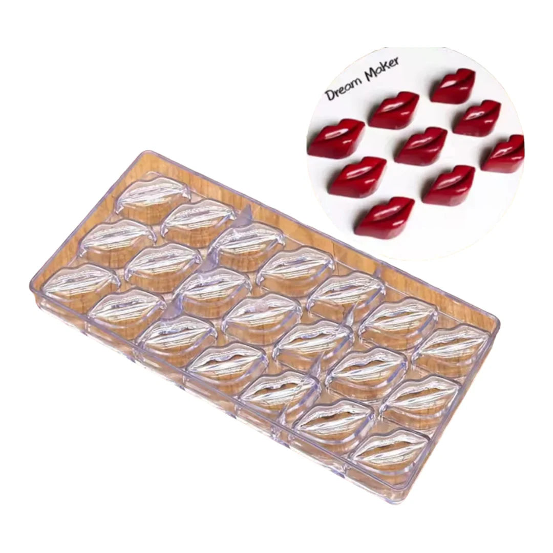 Molde chocolate estilo labios