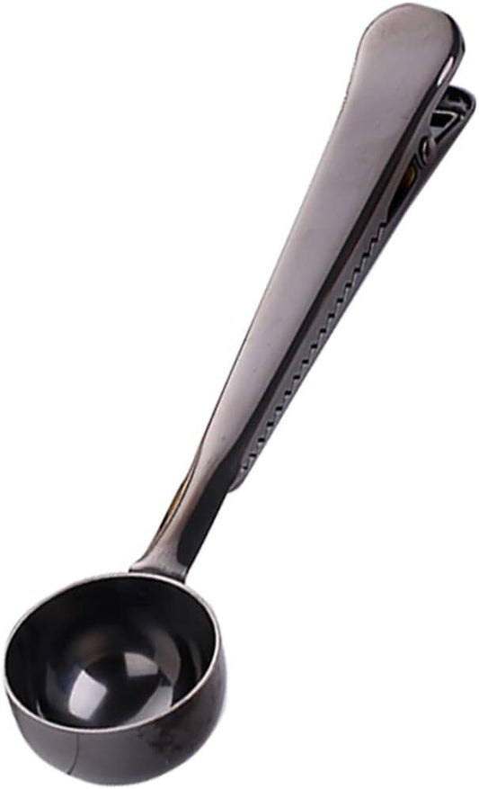 COFFEE CLAMP SPOON - MEASURING - SILVER COLOR IN STAINLESS STEEL