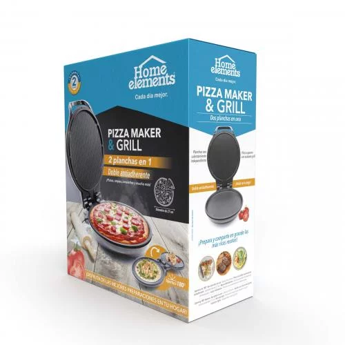 Pizza Maker Grill 2 Placas en 1 Home Elements