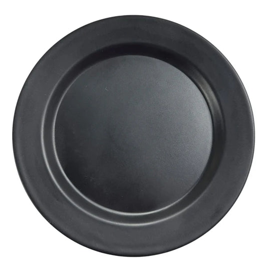 Plato Redondo Negro en Melamina